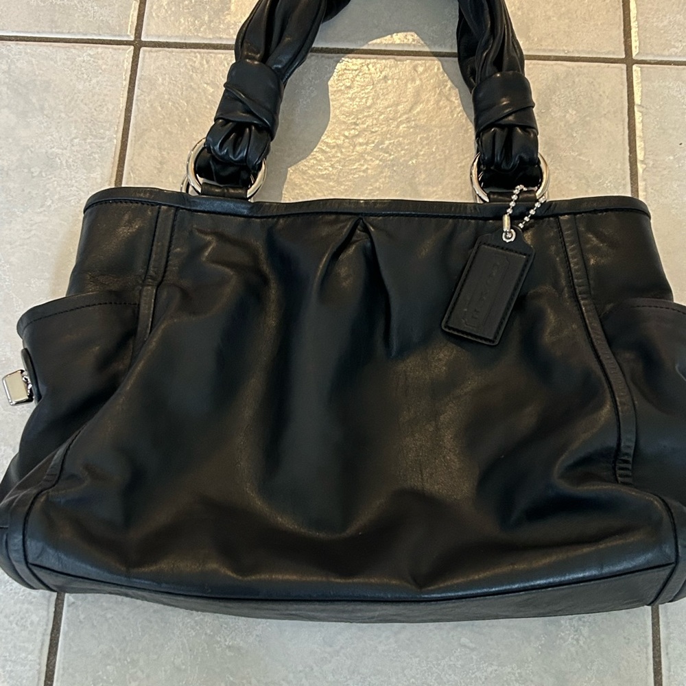 COACH No LO826-13422 Parker Riley Black Leather Satchel